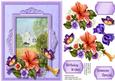 Beautiful Windmill, with Petunias and Butterrly's 