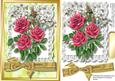 Beautiful Cerises Roses in a Gold Frame