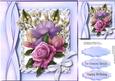 Beautiful Lilac Roses in a Geometric Board