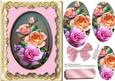 Beautiful Summer Roses in a Gold Frame 