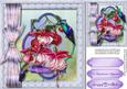 Stunning Fushias and Humming Birds in a Pearl Frame 