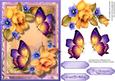 Lovely Apricot Roses and Butterfly's