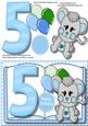 5th Birthday Boy , Book Card