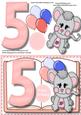5th Birthday Girl, Book Card