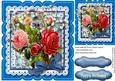 Beautiful Mixed Roses in a Scalloped Ornate Frame
