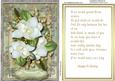 White Magnolias Topper with Incert and Verse