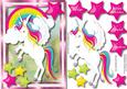Lovely Whirte Unicorn and Rainbow