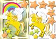 Lovely Yellow Unicorn and Rainbow