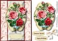 Beautiful Mixed Roses Ina Ornate Plaque