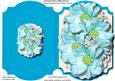 Print, Cut, and Fold, Beautiful Aqua Fantasy Flowers 