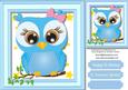 Beautiful Cute Owl in Blue