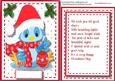 Christmas Topper ,incert and Verse, the Little Blue Bird