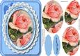 Beautiful Pink Roses Ina Oval Frame , Pyramid