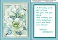 Topper with Incert and Verse Aqua Magnolias