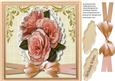 Beautiful Apricote Roses on Lace 