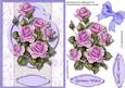 Lilac Roses in a Ornate Frame .