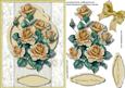 Gold Roses in a Ornate Frame 