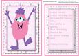 Topper, with Incert and Verse , Birthday, Minimonster Girl