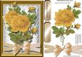 Beautiful Yellow Roses and Bell Flowers on Lace 