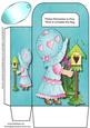 Lovely Aqua Gift Bag , Bonnet Girl