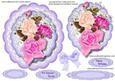 Easel or Topper Mixed Lilac Roses