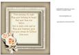 Incert with Verse Cream Roses 
