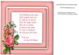 Incert with Verse and Pink Roses