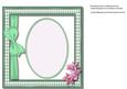 Incert in a Green Gingham Frame with Clematis 
