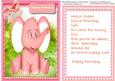 Cute Pink Birthday Elephant