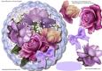Beautiful Triple Frill Doilie with Lilac Roses