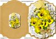 Print, Cut, and Fold Lovely Yellow Pansy's