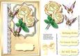Beautiful Cream Roses and Butterfly's