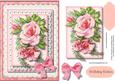 Beautiful Pink Roses on Stunning Lace 