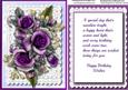 Beautiful Lilac Roses with Birthday Verse 