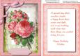 Lovely Pink Roses with Birthday Verse 