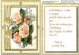Lovely Cream Tinged Roses and Birthday Verse 