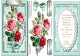 Lovely Aqua D.l with Mixed Roses and Verse 