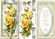 Lovely Buff D,l, with Yellow Roses and Verse