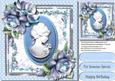 Lovely Cameo Lady in Blue with Roses