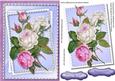 Lovely Roses on a Lilac Stitched Frame 