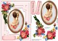 Lovely Vintage Lady with Pink Roses
