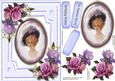 Lovely Vintage Lady with Lilac Roses