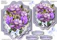 Lovely Bracket Topper with Lilac Roses on Lace