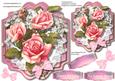 Lovely Bracket Topper with Pibnk Roses on Lace