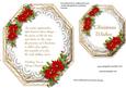 Incert Octagonal, with Verse and Poinsettias