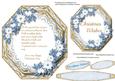 Incert , Blue Poinsettias with Verse