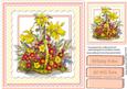Beautiful Basket of Daffodils and Prinulers