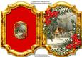 Print,cut,and Fold Christmas Beacket with Scene 