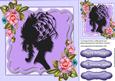 Beautiful Silhouette Lady in a Lilac Frame