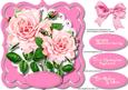 Beautiful Pink Roses on a Lace Mat 
